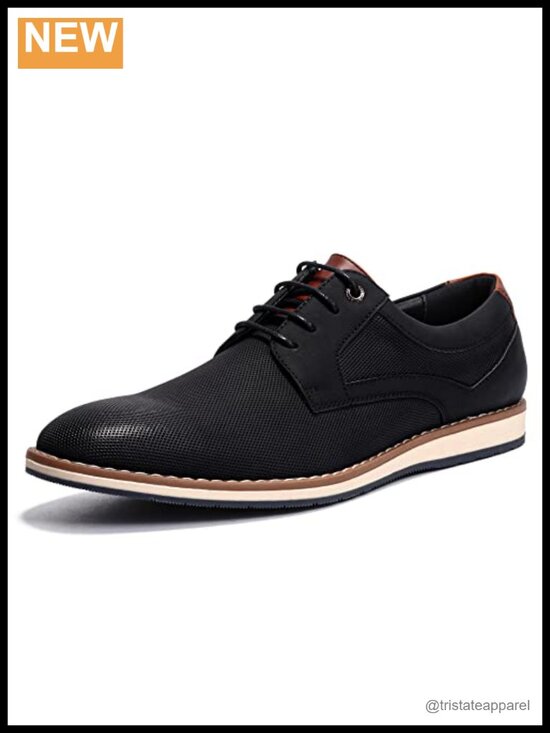 Men\'s Dress Oxfords Casual Lace-Up Sneakers Business Office Cushioned Derby